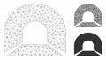 Tunnel Vector Mesh Carcass Model and Triangle Mosaic Icon Royalty Free Stock Photo