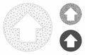 Up Arrow Vector Mesh Carcass Model and Triangle Mosaic Icon Royalty Free Stock Photo