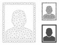 User Image Vector Mesh Wire Frame Model and Triangle Mosaic Icon