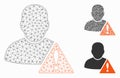 User Problem Vector Mesh Network Model and Triangle Mosaic Icon Royalty Free Stock Photo