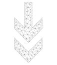 Mesh Vector Arrow Down Icon Royalty Free Stock Photo