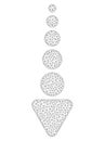 Mesh Vector Arrow Down Icon Royalty Free Stock Photo