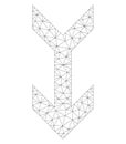 Mesh Vector Arrow Down Icon Royalty Free Stock Photo