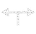 Mesh Vector Bifurcation Arrows Left Right Icon
