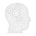 Mesh Vector Brain Mechanics Icon