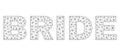 Polygonal Network BRIDE Text Label Royalty Free Stock Photo