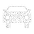 Mesh Vector Car Icon Royalty Free Stock Photo