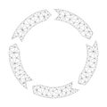 Mesh Vector Circulation Icon Royalty Free Stock Photo