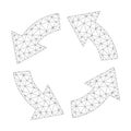 Mesh Vector Circulation Icon Royalty Free Stock Photo