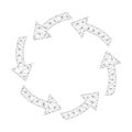 Mesh Vector Circulation Icon Royalty Free Stock Photo