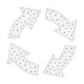 Mesh Vector Circulation Icon Royalty Free Stock Photo