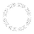 Mesh Vector Circulation Icon Royalty Free Stock Photo