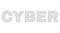 Polygonal Carcass CYBER Text Caption