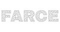 Polygonal Wire Frame FARCE Text Tag Royalty Free Stock Photo