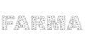 Polygonal Wire Frame FARMA Text Label Royalty Free Stock Photo
