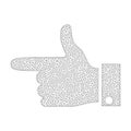Mesh Vector Hand Pointer Left Icon Royalty Free Stock Photo