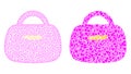 Polygonal 2D Mesh Handbag and Mosaic Icon