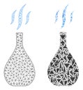 Polygonal 2D Mesh Incense Vial and Mosaic Icon