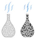 Polygonal 2D Mesh Incense Vial and Mosaic Icon Royalty Free Stock Photo