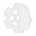 Mesh Vector Intellect Icon Royalty Free Stock Photo