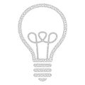 Mesh Vector Lamp Bulb Icon Royalty Free Stock Photo