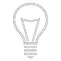 Mesh Vector Lamp Bulb Icon Royalty Free Stock Photo