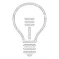 Mesh Vector Lamp Bulb Icon Royalty Free Stock Photo