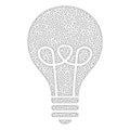 Mesh Vector Lamp Bulb Icon Royalty Free Stock Photo