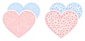 Love Hearts Icon - Vector Polygonal Mesh Royalty Free Stock Photo