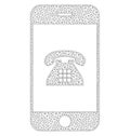 Mesh Vector Mobile Phone Icon Royalty Free Stock Photo
