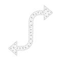 Mesh Vector Opposite Bend Arrow Icon