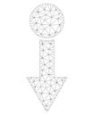 Mesh Vector Pull Down Icon Royalty Free Stock Photo