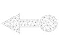 Mesh Vector Pull Left Icon Royalty Free Stock Photo