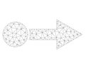 Mesh Vector Pull Right Icon Royalty Free Stock Photo