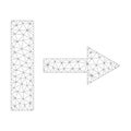 Mesh Vector Pull Right Icon Royalty Free Stock Photo