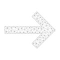 Mesh Vector Right Arrow Icon Royalty Free Stock Photo