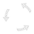 Mesh Vector Rotate Ccw Icon
