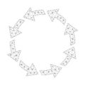 Mesh Vector Rotate Ccw Icon Royalty Free Stock Photo