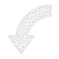 Mesh Vector Rotate Down Icon