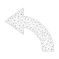 Mesh Vector Rotate Left Icon