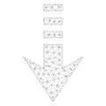 Mesh Vector Send Down Icon