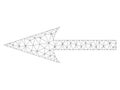 Mesh Vector Sharp Arrow Left Icon Royalty Free Stock Photo