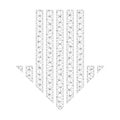 Mesh Vector Stripe Arrow Down Icon Royalty Free Stock Photo