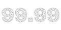 Polygonal Mesh 99.99 Text Caption Royalty Free Stock Photo