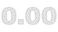 Polygonal Wire Frame 0.00 Text Label Royalty Free Stock Photo