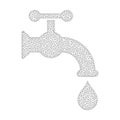 Mesh Vector Water Tap Icon Royalty Free Stock Photo