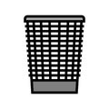 mesh wastebasket trash color icon vector illustration