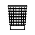 mesh wastebasket trash line icon vector illustration