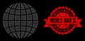 Distress World War Ii Seal and Web Net Globe Royalty Free Stock Photo