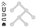 Mesh Wireframe Binary Structure Icon